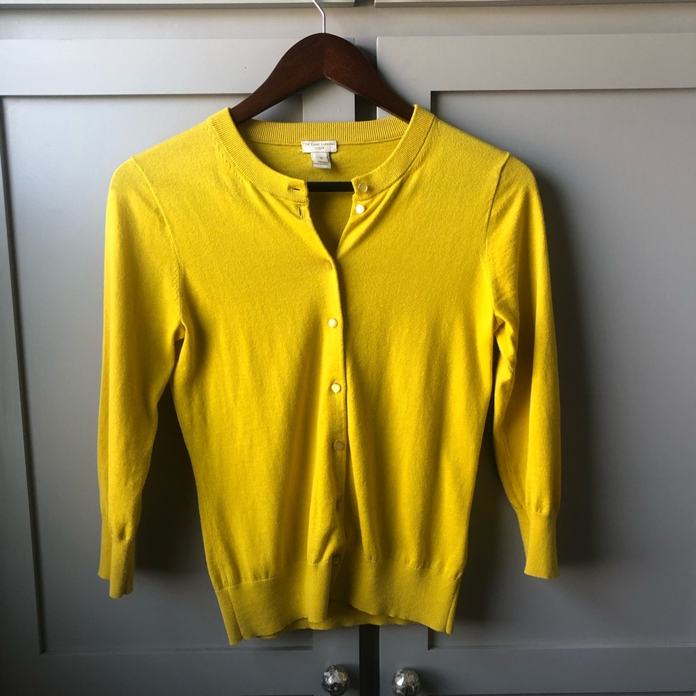 Yellow JCrew Cardigan